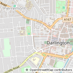 Map of Darlington, County Durham