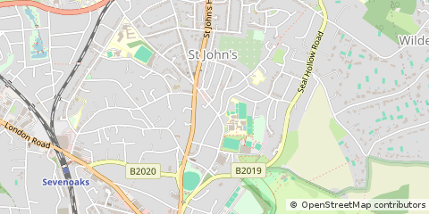 Map of Sevenoaks, Kent