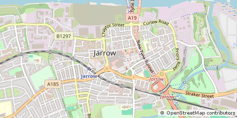 Map of Jarrow, Tyne & Wear