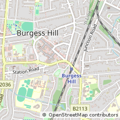 Map of Burgess Hill, West Sussex