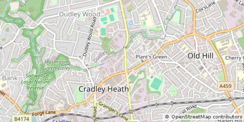 Map of Cradley Heath, West Midlands