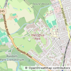 Map of Leatherhead, Surrey