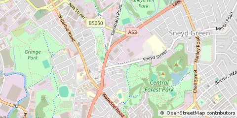 Map of Stoke-on-Trent, Staffordshire