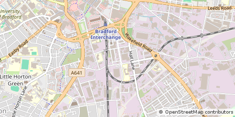 Map of Bradford, West Yorkshire