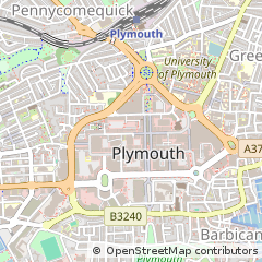 Map of Plymouth, Devon