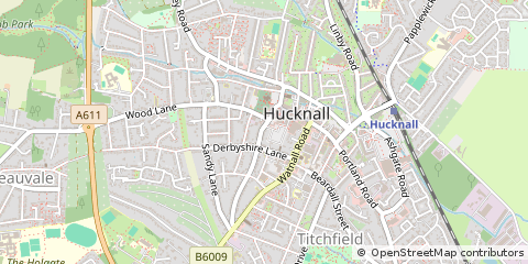 Map of Nottingham, Nottinghamshire