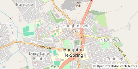Map of Houghton LE Spring