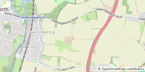 Map of Sawbridgeworth, Hertfordshire