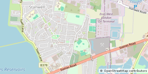 Map of Staines-Upon-Thames, Middlesex