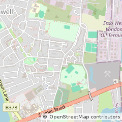 Map of Staines-Upon-Thames, Middlesex