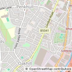 Map of Stoke-on-Trent, Staffordshire