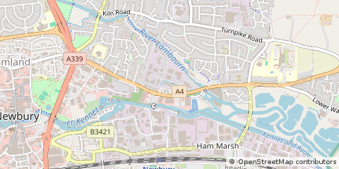 Map of Newbury, Berkshire