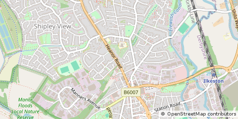 Map of Ilkeston, Derbyshire