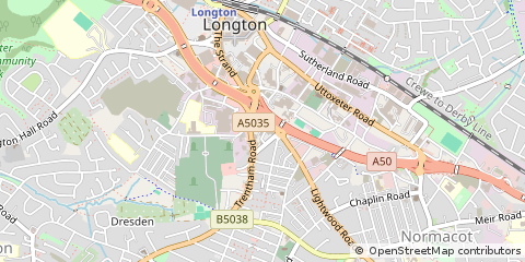 Map of Longton, Stoke-on-Trent