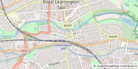 Map of Royal Leamington SPA, Warwickshire