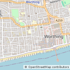 Map of Worthing, West Sussex