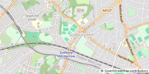 Map of Harrow, Middlesex