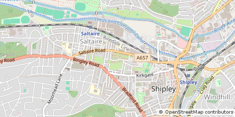 Map of Shipley, West Yorkshire