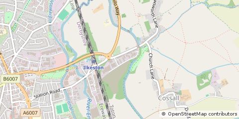 Map of Ilkeston, Nottinghamshire