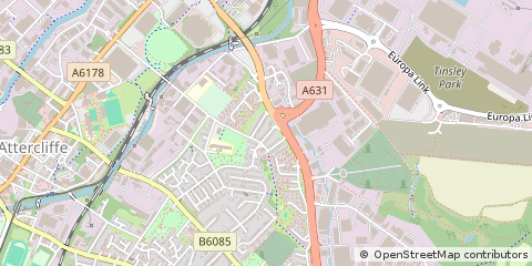 Map of Sheffield