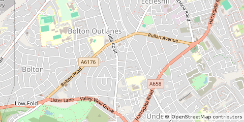 Map of Bradford, West Yorkshire