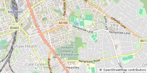Map of Stockport, Cheshire