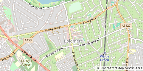 Map of Sutton Coldfield