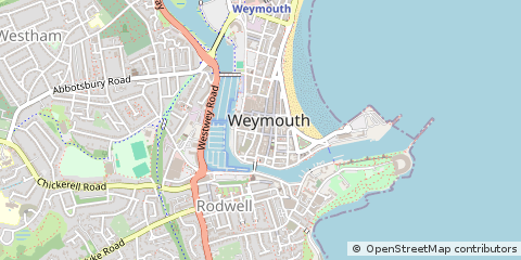 Map of Weymouth, Dorset