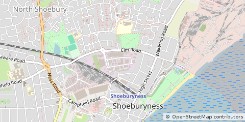 Map of Southend on SEA, Essex