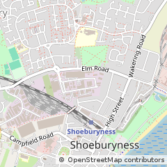 Map of Southend on SEA, Essex