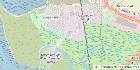 Map of Queenborough, Kent