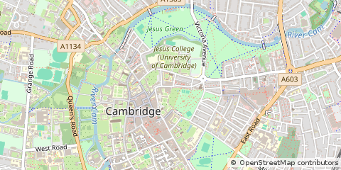 Map of Cambridge, Cambridgeshire