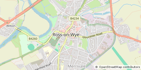 Map of Ross-on-WYE