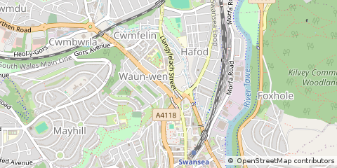 Map of Dyfatty, Swansea