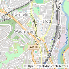 Map of Dyfatty, Swansea