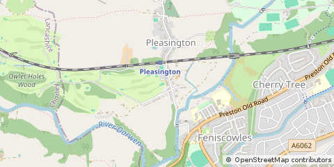 Map of Blackburn, Lancashire
