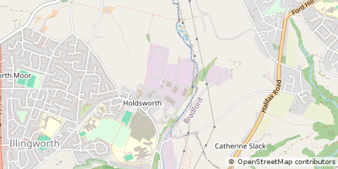 Map of Halifax, West Yorkshire