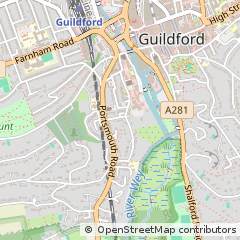 Map of Guildford, Surrey