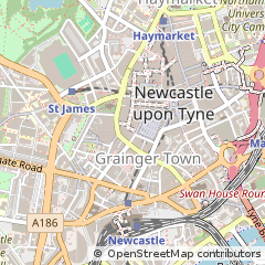 Map of Newcastle, Tyne And Wear