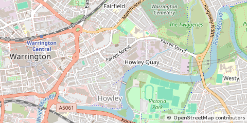 Map of Warrington, Cheshire
