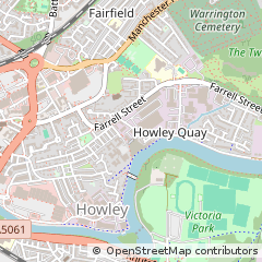 Map of Warrington, Cheshire