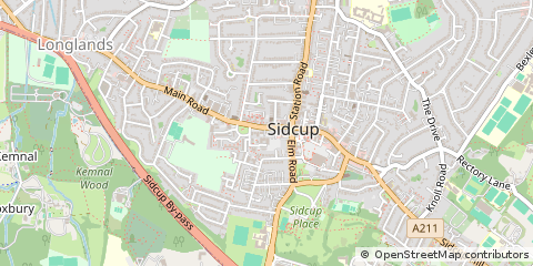 Map of Sidcup, Kent