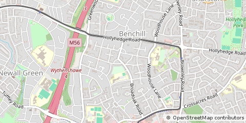 Map of Benchill Wythenshawe