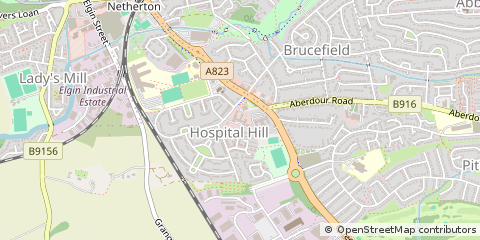 Map of Dunfermline, Fife