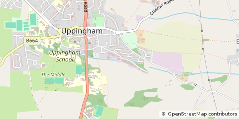 Map of Uppingham, Rutland