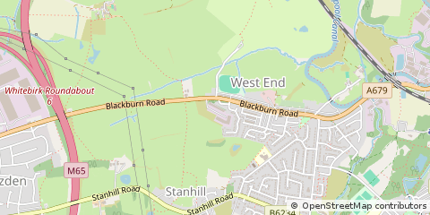 Map of Accrington, Lancashire