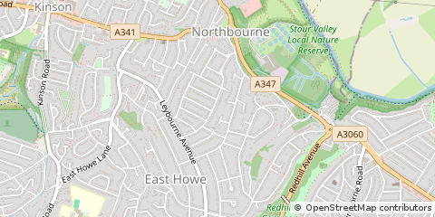 Map of Bournemouth