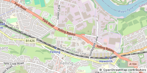 Map of Gateshead