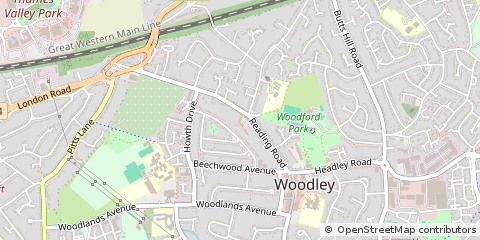 Map of Reading, Berkshire