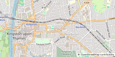 Map of Kingston Upon Thames